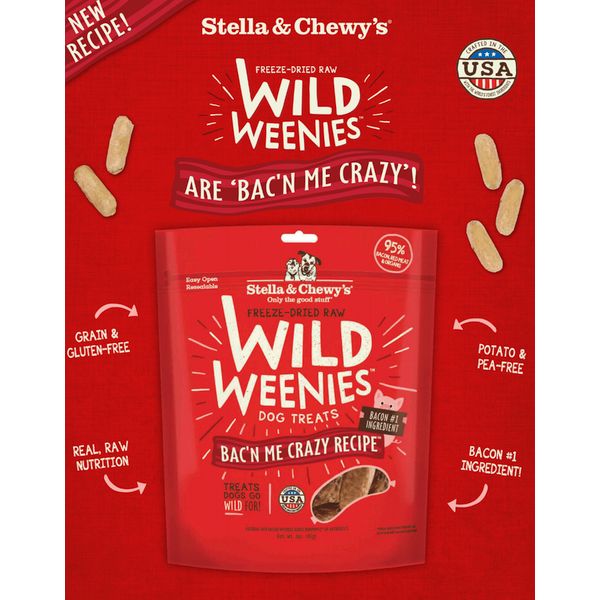 [mPets] Stella & Chewy's Wild Weenies Dog Treats - Grain and Filler Free - (3.25 oz Bag) [LOCAL SG DELIVERY]