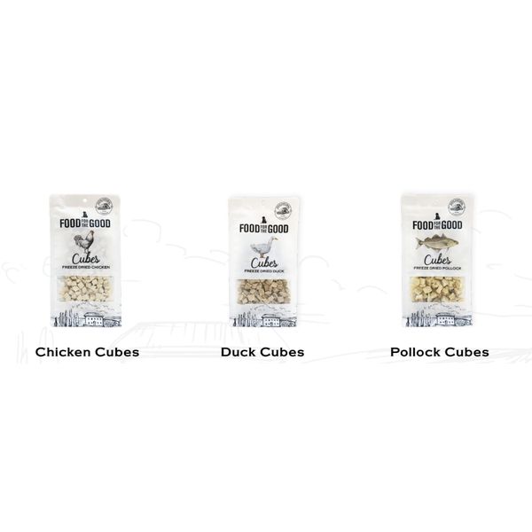 [mPets] Food For The Good Freeze Dried Cubes for Dogs and Cats [LOCAL SG DELIVERY]