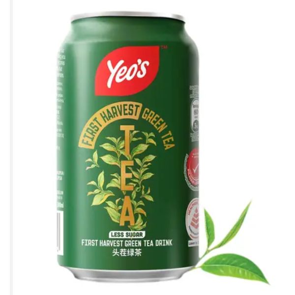[mfoods] Bundle of 2 cartons Yeo's Canned Drinks - First Harvest Green Tea 300ml x 24 cans [LOCAL SG DELIVERY]