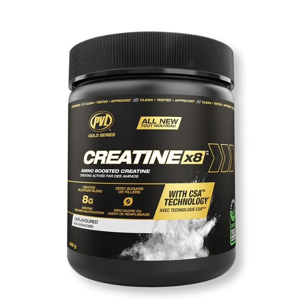 [mfoods] PVL Gold Series Creatine X8, Taurine & the BCAAs Leucine helps Muscle Building & Recovery, 249g, 30 Servings [LOCAL SG DELIVERY]