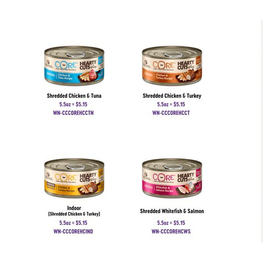 [mPets] Wellness Core Wet Food Hearty Cuts (Grain Free) for Cats [LOCAL SG DELIVERY]
