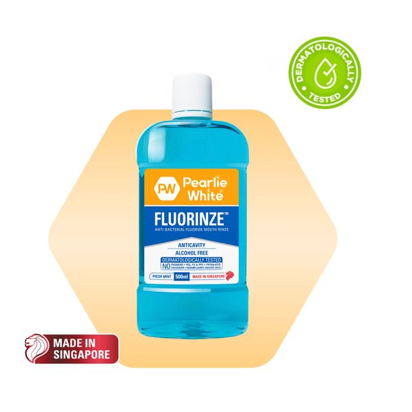 [mobileaid] Pearlie White Fluorinze Anti-bacterial Fluoride Mouth Rinse 750ml/500ml [LOCAL SG DELIVERY]