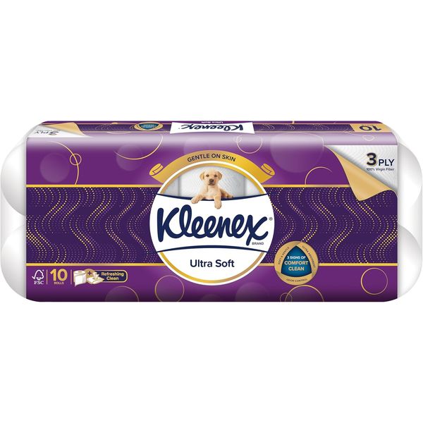 [mobileaid] Kleenex Ultrasoft Bath Tissue - 3 Ply (10 Rolls) [LOCAL SG DELIVERY]