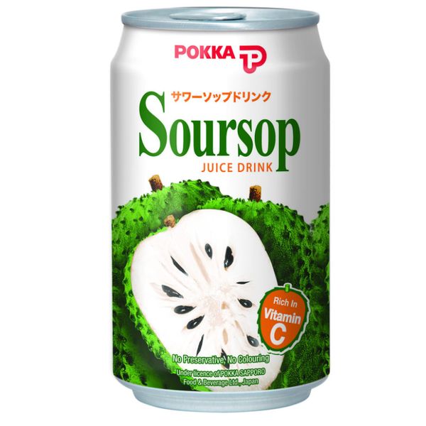 Bundle of 2 cartons Pokka Can Drink - Soursop 300ml x 24 cans
