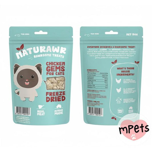 [mPets] Naturawr Chicken Gems Freeze Dried Cat Treat