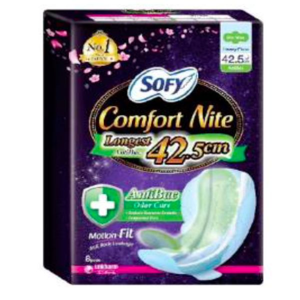 Sofy Comfort Nite Slim Wing 35.5cm 14's/42/5cm 8's (Antibacterial) – view 2