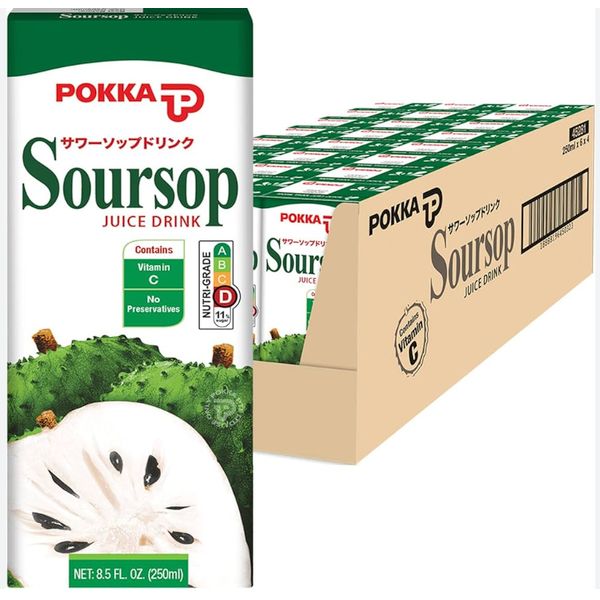 [mfoods] Bundle of 2 cartons Pokka Packet Drink - Soursop Juice 250ml x 24 packets [LOCAL SG DELIVERY]