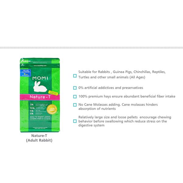 [mPets] Momi Nature-T (Adult Rabbit) 4LB [LOCAL SG DELIVERY]