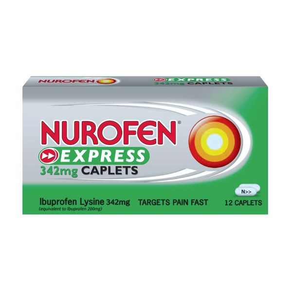 [mobileaid] Nurofen Express Caplet 342mg Iburpfen Lysine [LOCAL SG DELIVERY]