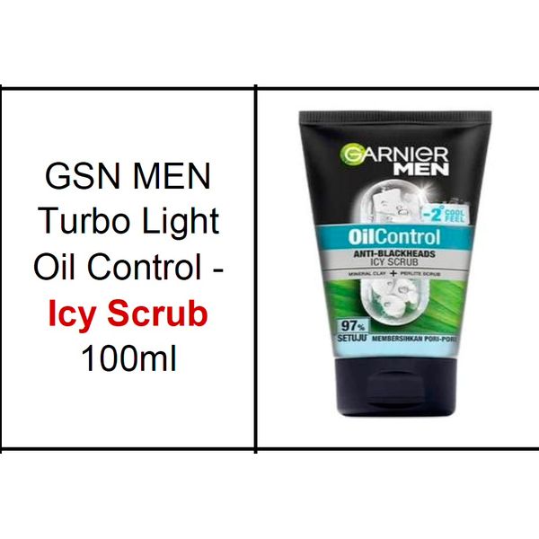 Garnier Men Turbo Light Oil Control - Cooling Foam/Icy Scrub/3-in-1 Charcoal/Super Duo/Super Duo Blue 100ml – view 2