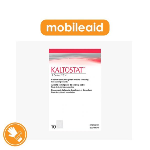 [mobileaid] Convatec Kaltostat Calcium Alginate Dressing, 7.5cm X 12cm (10 piece in one box) [LOCAL SG DELIVERY]