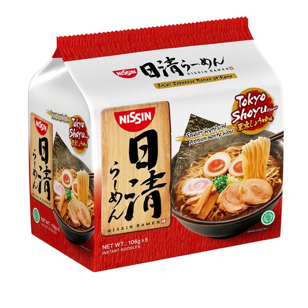 [mfoods] Nissin Kyushu Black/Tokyo Shoyu/Hokkaido Miso/ Kyushu Red Ramen 106gm x 5 [LOCAL SG DELIVERY]