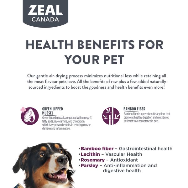 [mPets] Zeal Canada Air-Dried Dog Food - Whole Prey Meal - Grain Free - For All Life Stages (1lb Bag) [LOCAL SG DELIVERY]