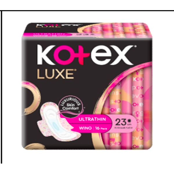 [mobileaid] Kotex Luxe Ultra Thin Wing 23cm x 16s/ 28cm x 14's/32cm x 12's/28cm x 14's + 2's [LOCAL SG DELIVERY]