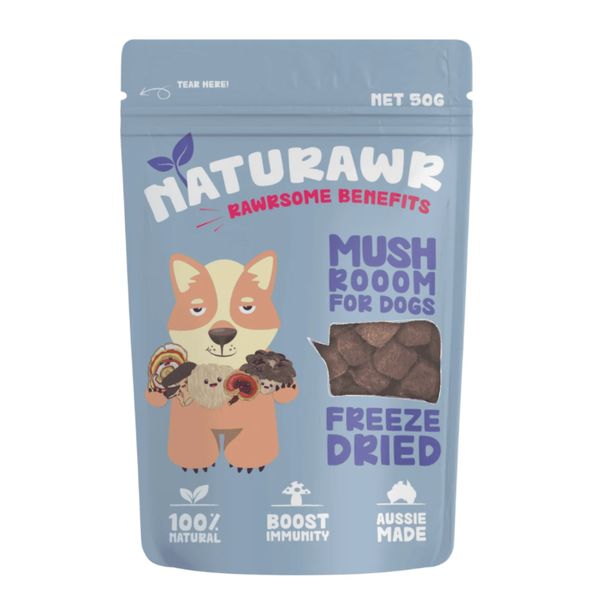 [mPets] Naturawr Kangaroo Mushroom Freeze Dried Dog Treat