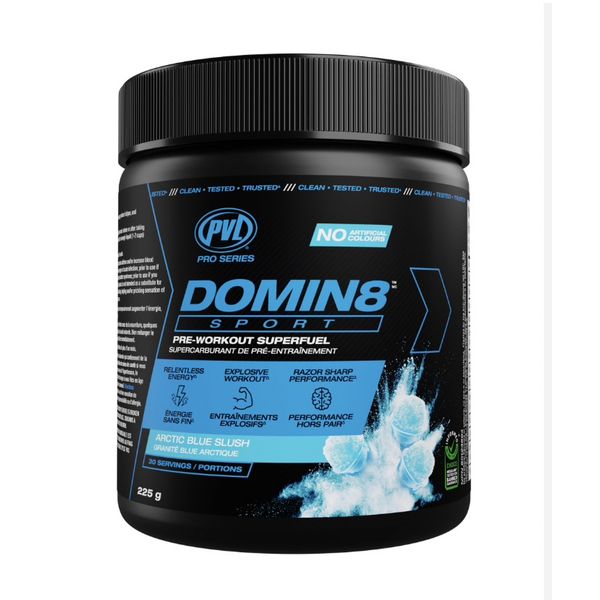 [mfoods] PVL Gold Series Domin8 Sport, Pre Workout, Support Energy & Focus, Hydration, No Sugar, Vegan Friendly, 225g [LOCAL SG DELIVERY]