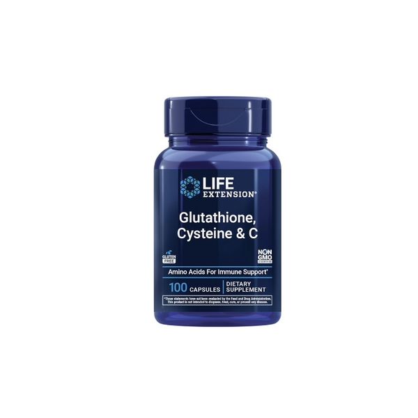 [mfoods] Life Extension, Glutathione,Cysteine&C, Liver Health and Anti-aging support, powerful antioxidant formula 100 capsules [LOCAL SG DELIVERY]