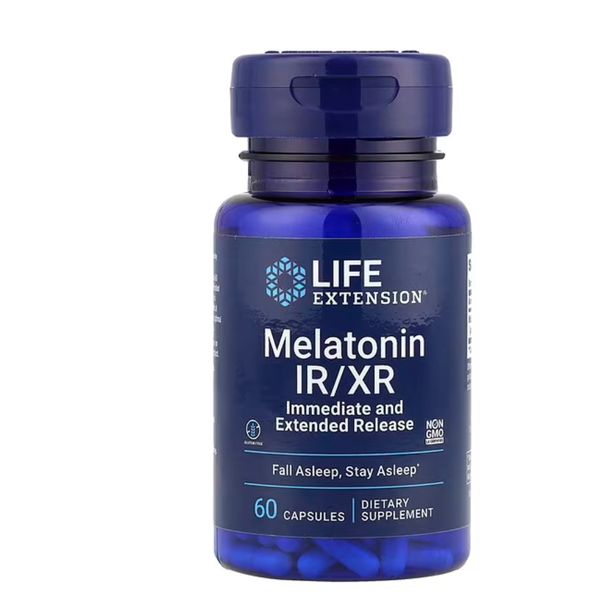 [mfoods] Life Extension, Melatonin IR/XR, Sleep, Stress Relief, Focus, Memory, 60 Capsules  [LOCAL SG DELIVERY]