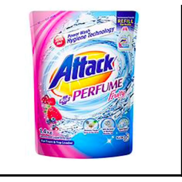Attack Liquid Perfume Flora/Fruity/Plus Softener/Ultra Power/Color Refill 1.4kg – view 2