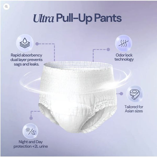[mobileaid] Aire Adult Pull Up Ultra Pants- Size S/M/L/XL 12's per pack [LOCAL SG DELIVERY]