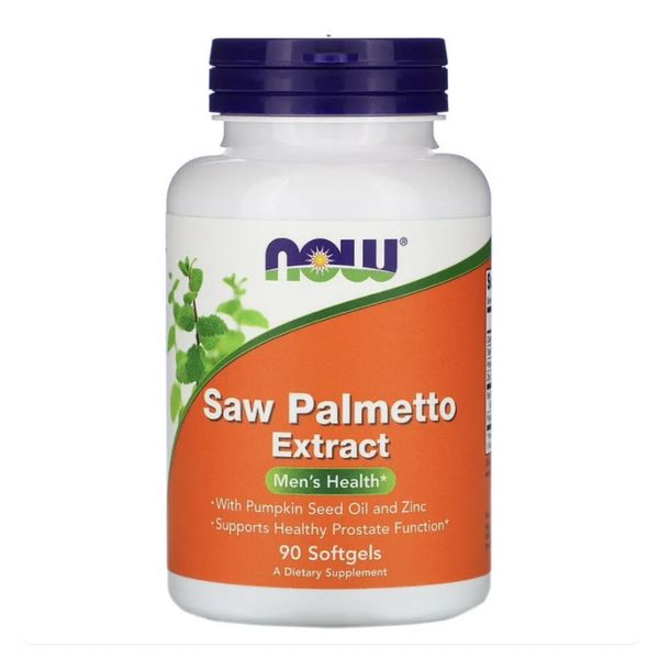 Now Foods, Saw Palmetto Extract, With Pumpkin Seed Oil and Zinc, Men's Health, Supports a Healthy Prostate, 90 softgels
