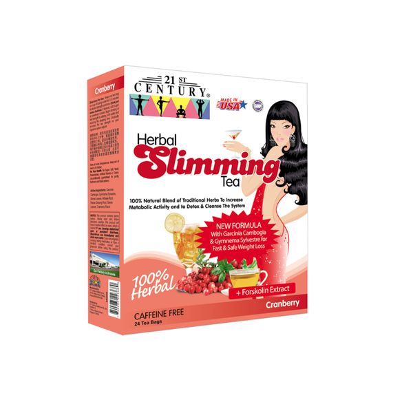 [mobileaid] 21st Century Herbal Slimming Tea - Cranberry/Honey Lemon/Natural (GC&GS) 24 Tea bags [LOCAL SG DELIVERY]