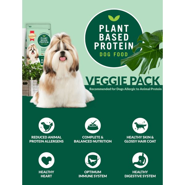 [mPets] SmartHeart Plant Based Dry Dog Food - Available in 1kg and 10kg Bag [LOCAL SG DELIVERY] "