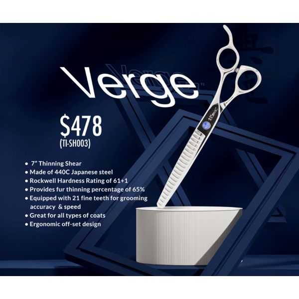 [mPets] True Iconic Verge 7" Thinning Shears With 21 Fine Teeth For Grooming with Speed & Accuracy [LOCAL SG DELIVERY]