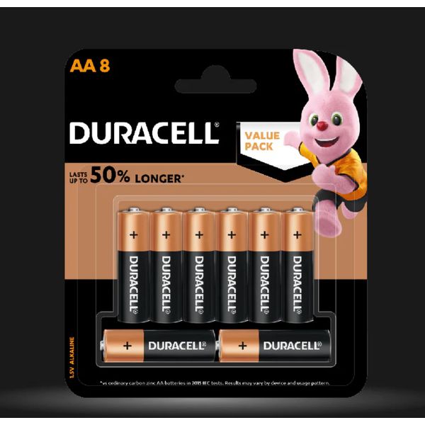 [mtech] Duracell Alkaline AA Batteries, pack of 8 [LOCAL SG DELIVERY]
