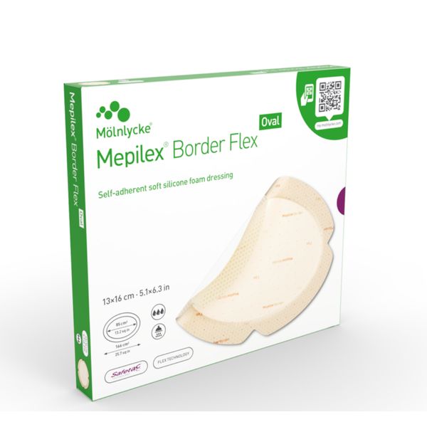 [mobileaid] Molnlycke Mepilex Border Flex 12.5cm x 12.5cm/7.5cm x 7.5cm/10cm x 10cm/15cm x 20cm 5's [LOCAL SG DELIVERY]