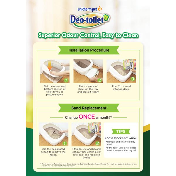 [mPets] Unicharm Pet Deo-Toilet Cat Litter Dome/Half System [LOCAL SG DELIVERY]