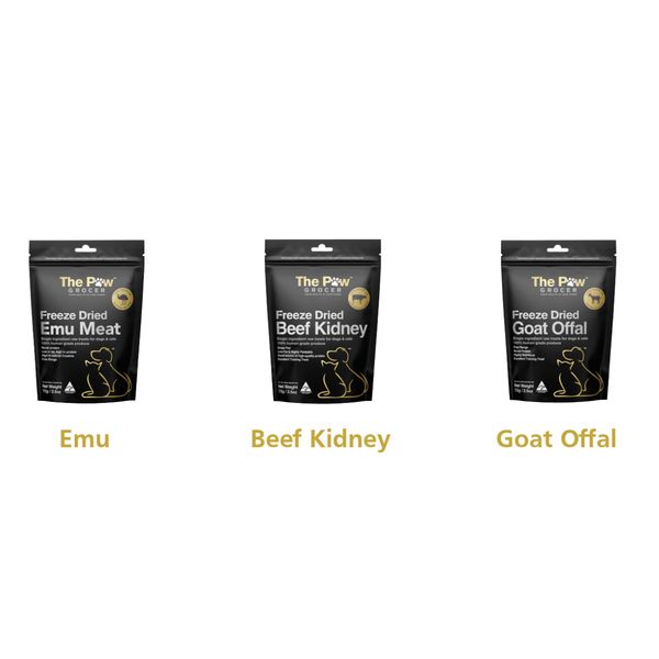 [mPets] The Paw Grocer Freeze Dried Single Protein Cat & Dog Treats (Black label) 72g [LOCAL SG DELIVERY]