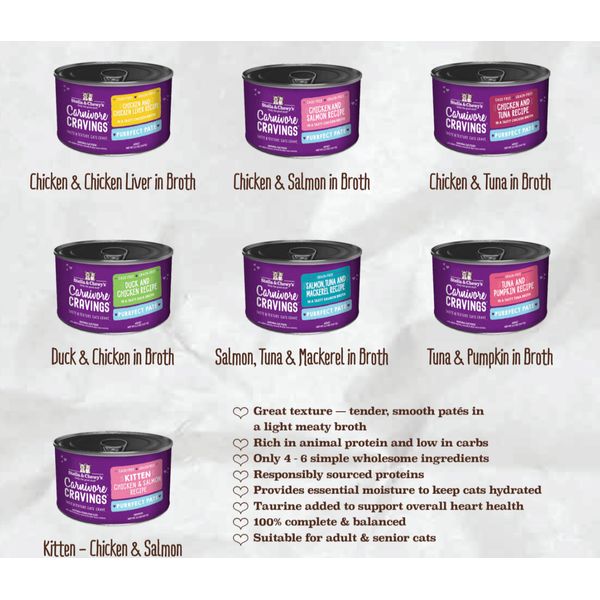 [mPets] Stella & Chewy's Carnivore Cravings Cat Pate - Suitable for all ages (5.2oz Can) [LOCAL SG DELIVERY]