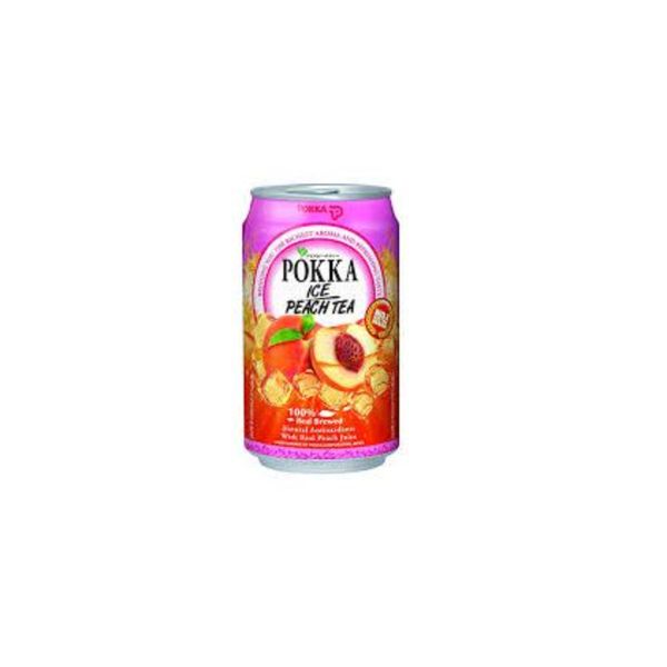 [mfoods] Bundle of 2 cartons Pokka Can Drink - Ice Peach Tea (Less Sweet) 300ml x 24 cans [LOCAL SG DELIVERY]