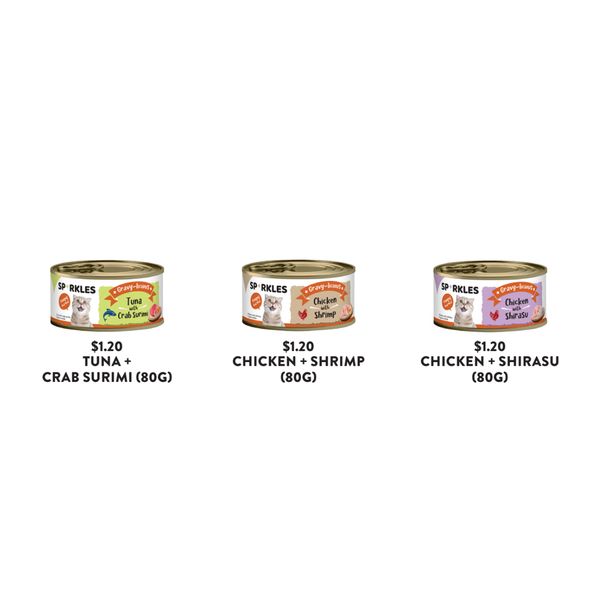 [mPets] Sparkles Cat Wet Food 80g [LOCAL SG DELIVERY]