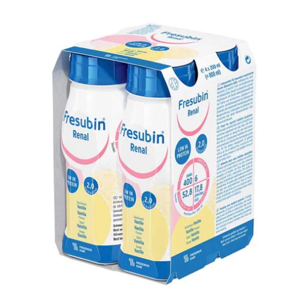 [mobileaid] Fresubin Renal Vanilla Flavour 200ml/bottle pack of 4's x 3 [LOCAL SG DELIVERY]