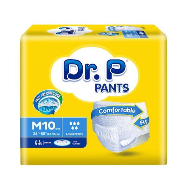 [mobileaid] TENA Dr. P Pants Adult Diapers - Medium 10's per pack [LOCAL SG DELIVERY]