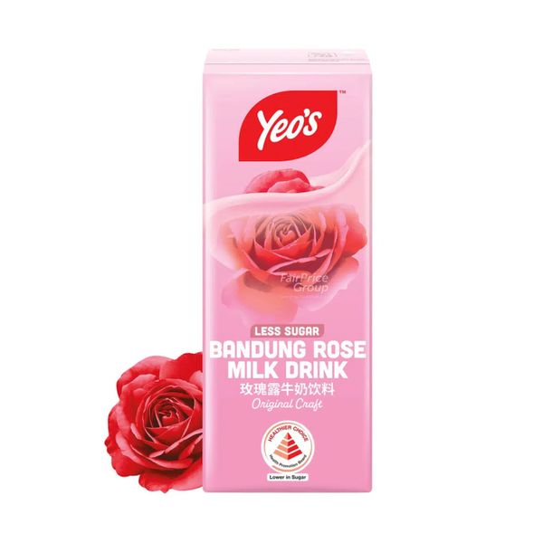 [mfoods] Bundle of 2 cartons Yeo's Packet Drinks - Bandung (Rose Syrup Milk) 250ml x 24 packets [LOCAL SG DELIVERY]
