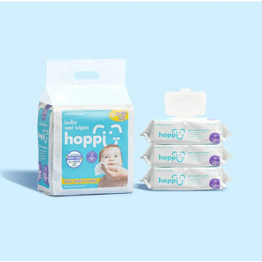 [mkids] hoppi Baby Wet Wipes 80 wipes per pack [LOCAL SG DELIVERY]