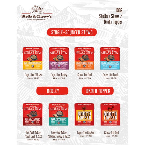 [mPets] Stella & Chewy's Stella's Stew/ Broth Dog Meal Topper - Human-Grade Ingredients (11oz Carton) [LOCAL SG DELIVERY]
