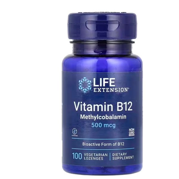 [mfoods] Life Extension, Vitamin B12, Energy & Mental Focus Support, 500mcg Methylcobalamin, 100 Lozenges [LOCAL SG DELIVERY]