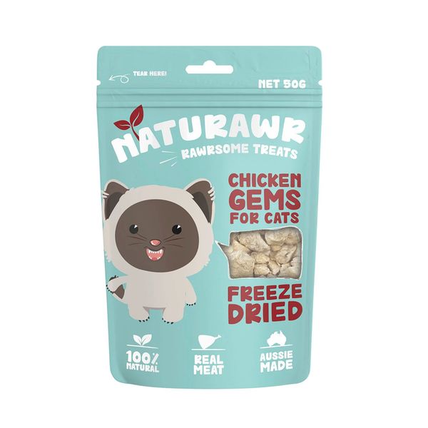 [mPets] Naturawr Chicken Gems Freeze Dried Cat Treat