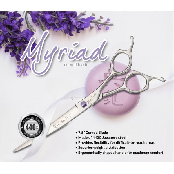 [mPets] True Iconic Myriad Curved Blade Professional Precision Grooming Scissors [LOCAL SG DELIVERY]