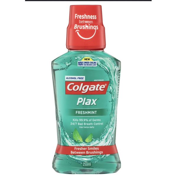 [mobileaid] Colgate Mouthwash Plax Fresh Mint/Peppermint/Fresh Tea/Fruity Fresh/Plax Ice 250ml [LOCAL SG DELIVERY]