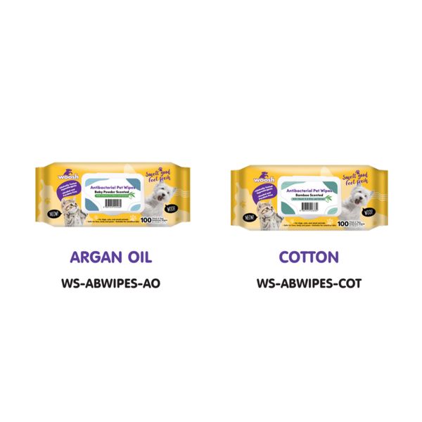[mPets] Woosh Antibacterial Pet Wipes - Multiple Scents Available (100 Sheets) [LOCAL SG DELIVERY]
