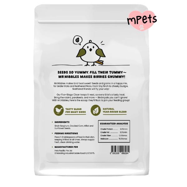 [mPets] Mr. Nibbles Daily Blend for Small Birds 1kg [LOCAL SG DELIVERY]
