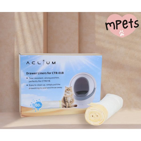 Aclium Drawer Liners for Automatic (30 pieces)Cat Toilet A-01B/Self-Cleaning (80 pieces) Cat Toilet CTR-01B