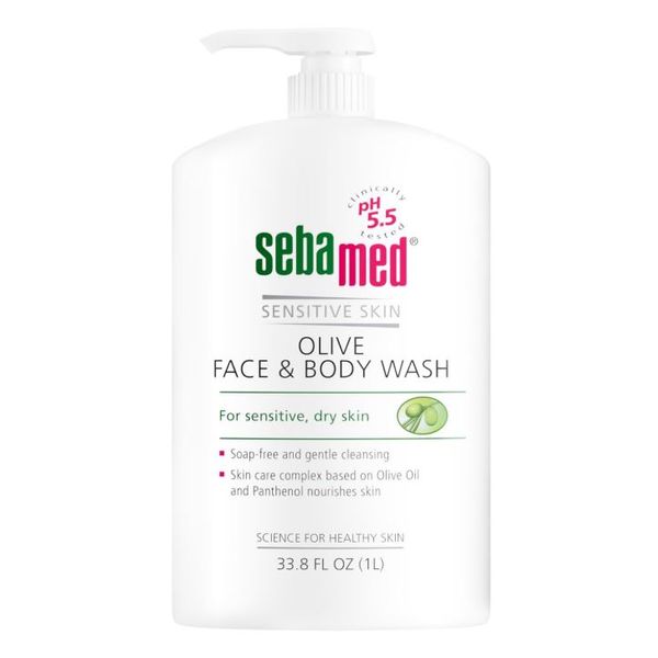 [Dermaceutica] Sebamed Sensitive Skin Olive Face & Body wash 1000ml (w pump) [LOCAL SG DELIVERY]