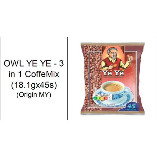 [mfoods] Owl Ye Ye - 3-in-1 Rich/CoffeeMix [LOCAL SG DELIVERY]