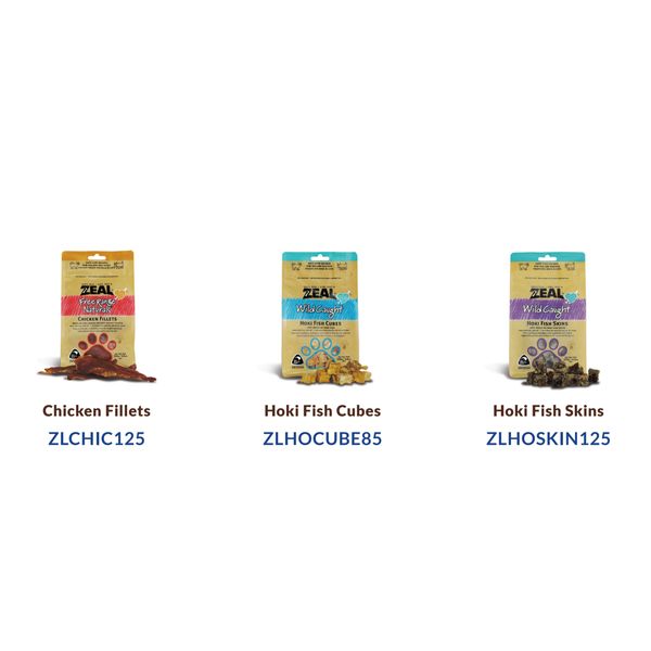 [mPets] Zeal Free Range(125g Pouch)*/Wild Caught Naturals (70/85g Pouch)* Cat & Dog Treat [LOCAL SG DELIVERY]